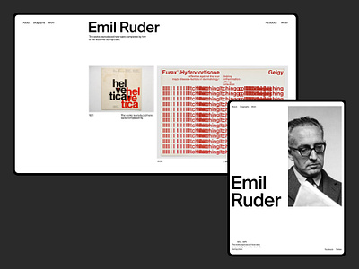 Emil Ruder design desktop elegant grid minimal minimalism pure site typography ui ux web