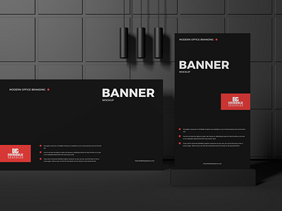 Free Office Branding Banners Mockup banner mockup banners branding branding mockup download frame free free mockup freebie identity logo mock up mockup mockup free mockup psd mockups print psd stationery template