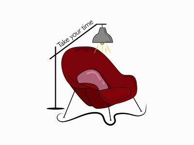 take your time art chair chair design design furniture graphic design icon sticker