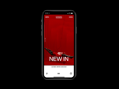 Zara Mobile App Fashion Concept fashion app fashion design interaction menu menu bar menu design mobile mobile app mobile app design ui zara