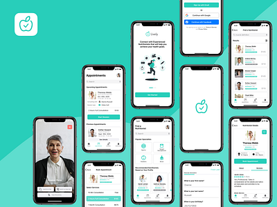 LivelyApp - Mobile App booking directory mobile mobile app nutritionist ui ui design ux ux design