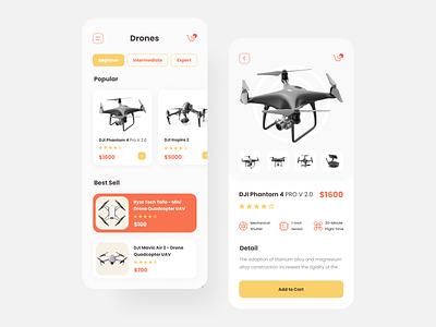 Buy Drone E-commerce App app design color combination colorful dashboard drone drones e commerce e commerce design e commerce shop e shop e shopping e store ecommerce ecommerce app mobile ui trend 2020 trendy ui design user inteface ux design