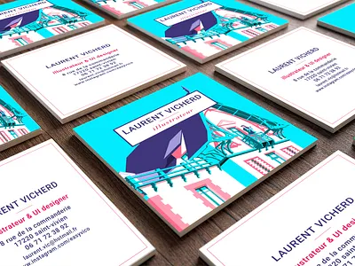 Business cards adobe illustrator architecture art business cards design cards colorful colors design design art holidays house minimalism ui vector woman