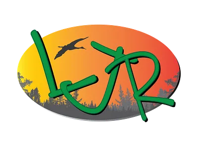 LJRO low key logo app branding design fishing hunting logo outdoors web