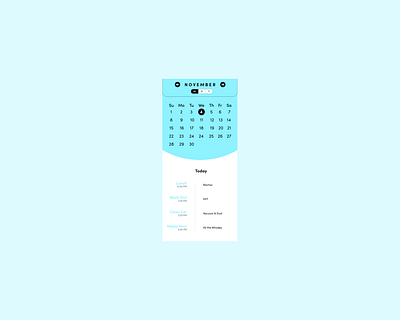 Daily UI #038 calendar dailyui