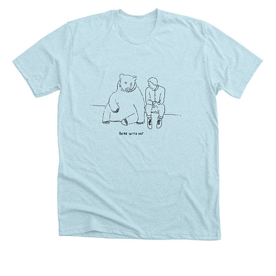 Bear with me drawing illustration line sketch tshirt