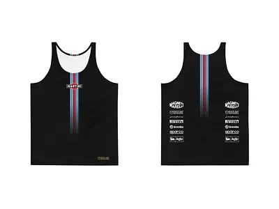 Martini Racing Performance Running Tank Top apparel classic martini motorsports racing racing stripe running singlet