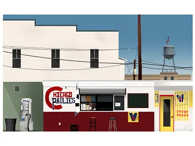 Chicago Paulies architecture art florida hotdog illustration illustrator tampa tampa bay