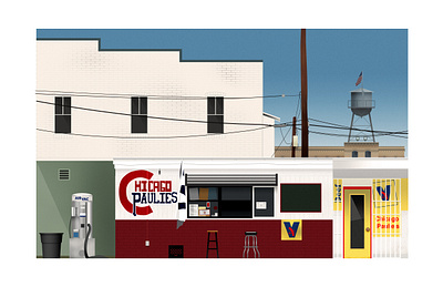 Chicago Paulies architecture art florida hotdog illustration illustrator tampa tampa bay
