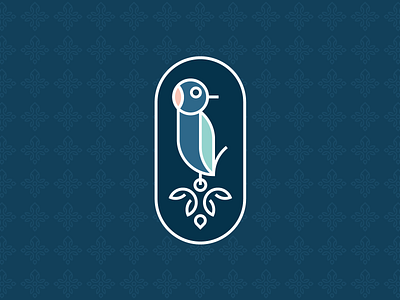 Little Birb bird bird icon bird illustration bird logo brand design branding calm clean feather flat design flower geometric illustration logo design minimal nature illustration nature logo simple wellness wing