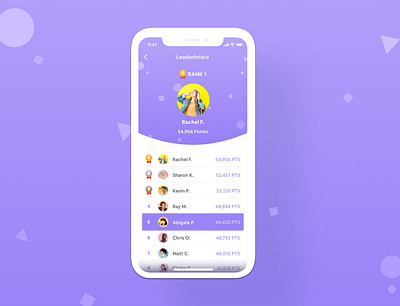 UI Challenge Leaderboard app appdesign application dailyui dailyuichallenge design game game app game leaderboard leaderboard ranking simple ui uidesign uiux ux uxdesign