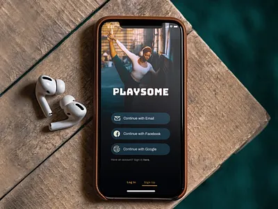 Playsome app branding design music app typography ui ux