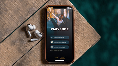 Playsome app branding design music app typography ui ux