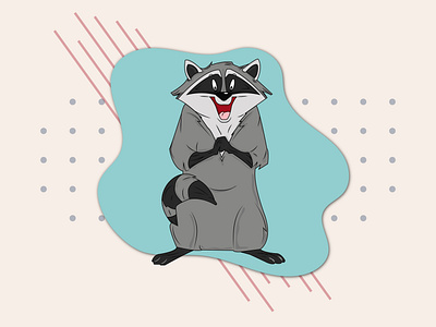 meeko animal art design graphic design illustration meeko pocahontas sticker vector