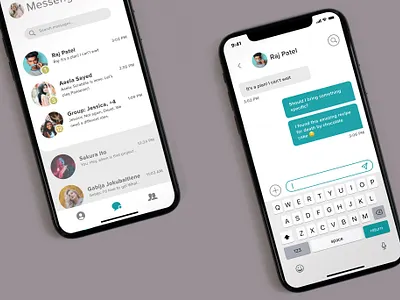 Messenger App app design messenger messenger app ui