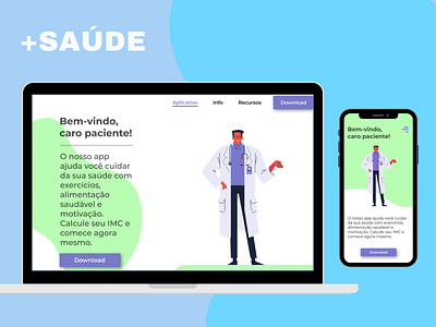 +Saúde app design ui ux studies vector web