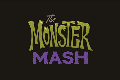 The Monster Mash 2020 Lockup design halloween illustration lettering logo type design typedesign typeface typography vector