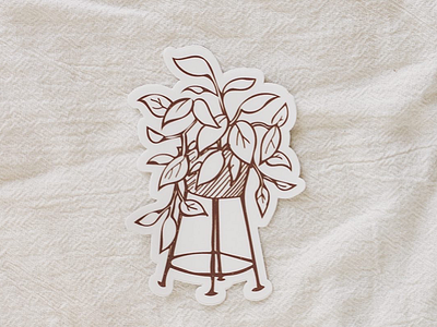 Pothos Sticker illustration plant art plant drawing plant illustration plant sticker sticker