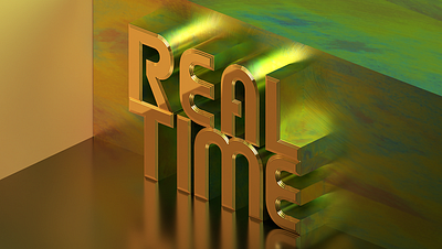 3d gold text - Real Time 3d 3d art 3d artist 3dtext 3dtype 3dtypo 3dtypography gold golden realtime text texture