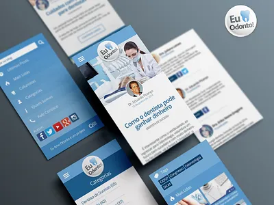 Blog blog flat mobile ui