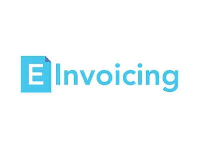 E Invoicing Logo art basic branding clean design flat logo logodesign typography vector