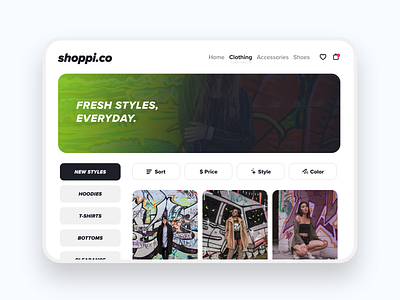 Shoppi - Young. Fashion. Now. 🛍🖤✨ app app design apple ecommerce mobile app mobile app design mobile design mobile ui mobile ux nike shop shopping social ui web web design webdesign website website design