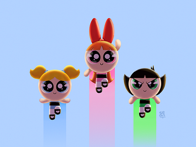 Powerpuff Girls artedigital cartoon cartoonnetwork comic cute design digitalart fanart ilustración ilustration powerpuff girls