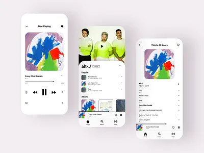 Music App design minimal music app ui