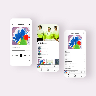 Music App design minimal music app ui