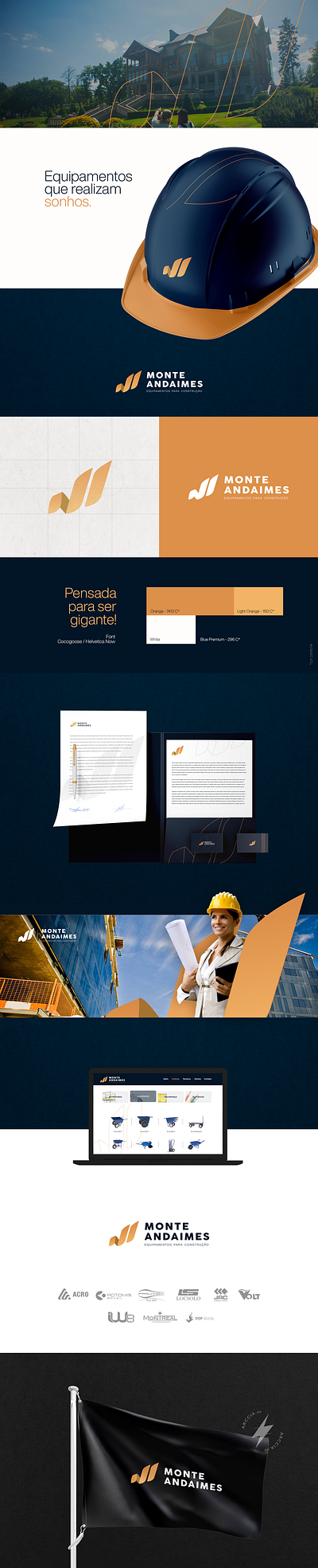 Monte Andaimes Project - Construction Equipments brand branding business card construction engineer equipment identidade de marca identidade visual logo logotipe paper