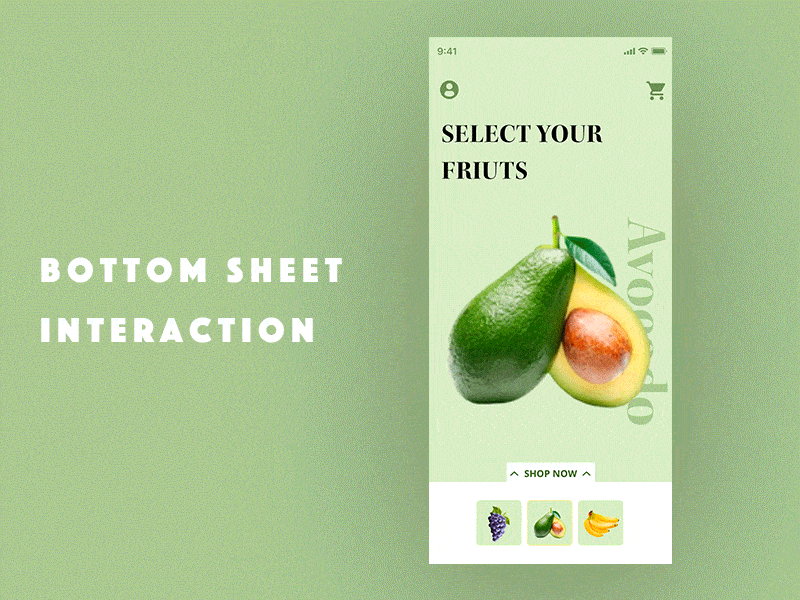 Bottom Sheet Interaction android e commerce app freebies interaction principle shopping app ui ux