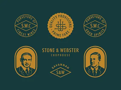 SW Chophouse Elements bar branding chophouse cuisine engineer engineering gastronomy historic lounge monogram portrait restaurant restaurant branding spirits steakhouse wine