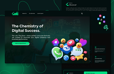 The Lab - Landing Page design landingpage ui website