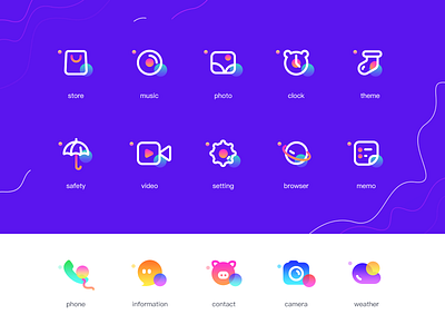 icons branding clock colour adventure icon illustration logo music safety space gradient store theme ui ux video web flat