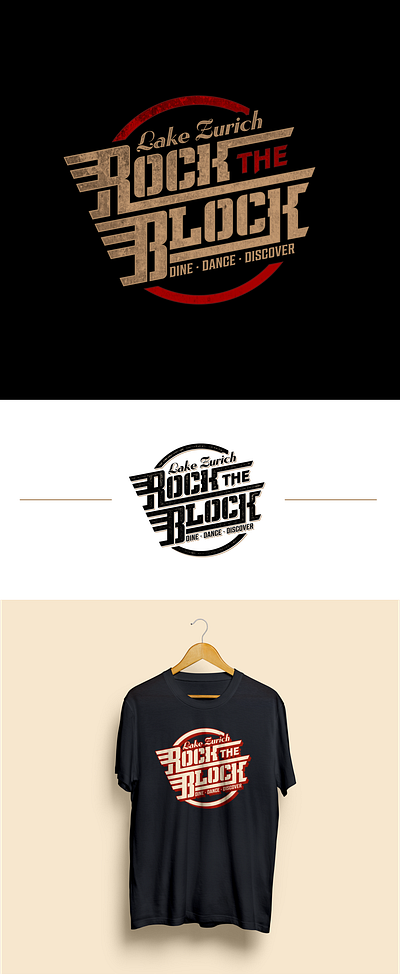 Rock the Block bar black dance design food fun grunge lettering logo logotype music rock zurich