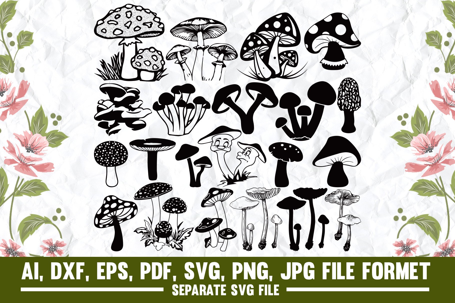 Mushrooms Svg Custom Designed Icons Creative Market - vrogue.co