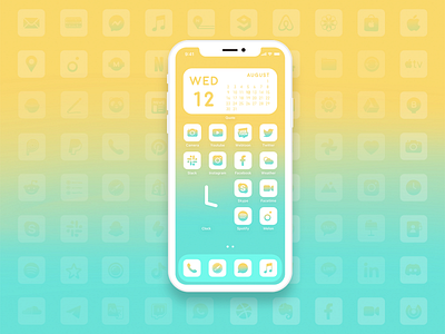 iOS 14 icons set Summer apple design icon icongraphy icons ios ios14 ios14homescreen iphone widget