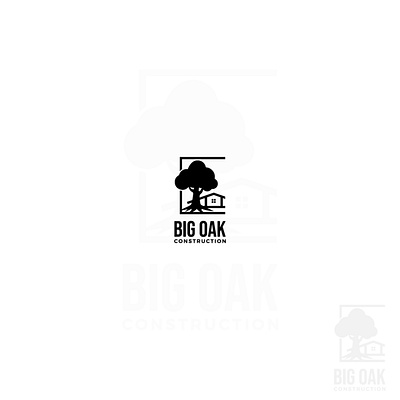 BiG Oak Construction Logo app branding construction company construction logo design flat icon illustrator logo minimal vector