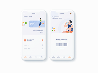 Fitness App Design illustration ui ux