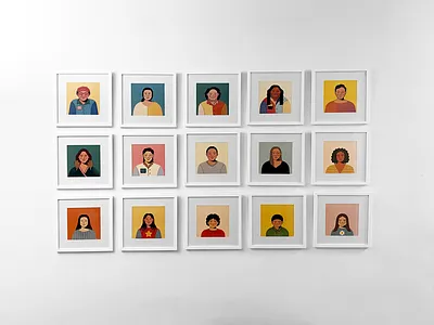 Family Portraits pt.IV clothing design eyes face family fashion frame glasses hair human icon illustration lady man portrait print shirt sweater wall woman