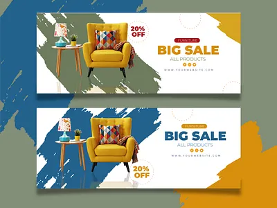 Furniture Banner ads animation banner banner ads bannner branding brochure design facebookpost illustration typography vector web banner