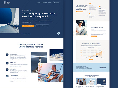 My PENSION xPER Homepage design graphic homepage icons newsletter ui ui design ux website