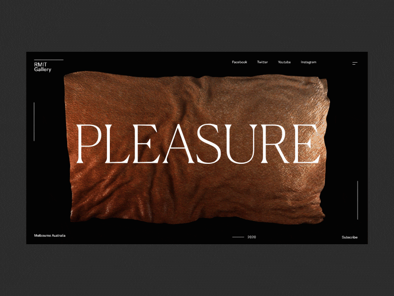 Pleasure Exhibition design interaction typogaphy ui web web design website