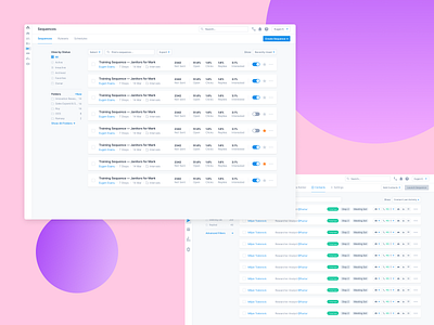 Sequences Overview — Draft campaign campaign builder campaign flow campaigns capaign management contact management contacts crm dashboard filter filtering list list view marketing saas sales sales tool salesforce sequences strategy