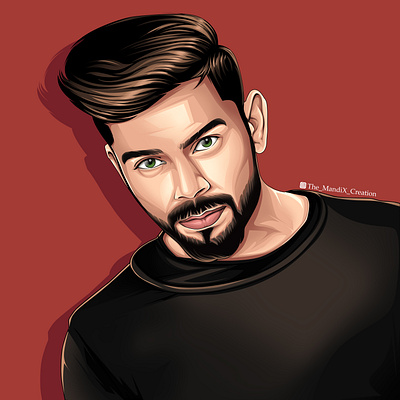 virat kohli adobe illustrator adobe photoshop art cricketer design graphic design illustration illustration art illustrator indiancricket mandix themandix vexelart virat virat kohli