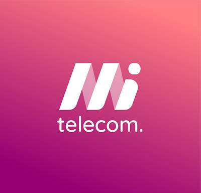 Mi telecom Logo Design adobe illustrator brand branding design gradient logo logo design telecom telecommunication vector