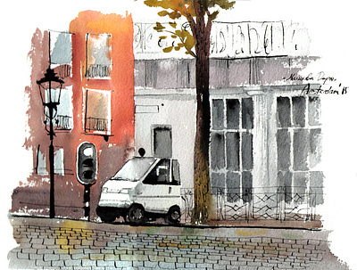 Amsterdam art illustration sketch watercolour