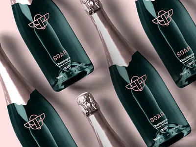 Soar | Champagne Bottle Design brand design brand identity design branding design logo logo design minimal packaging packaging design