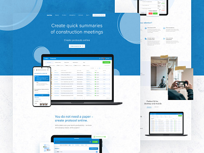 Landing Page Design - intilio.com branding construction construction website design features page image inspiration landing page landing page design landingpage protocols task list task manager ui ux web design website website design