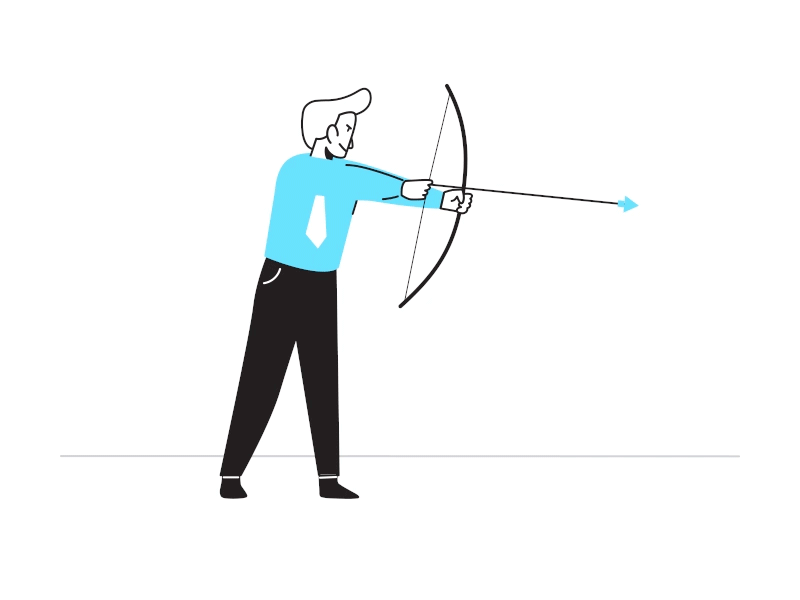 Bullseye animation illustration motion design vector